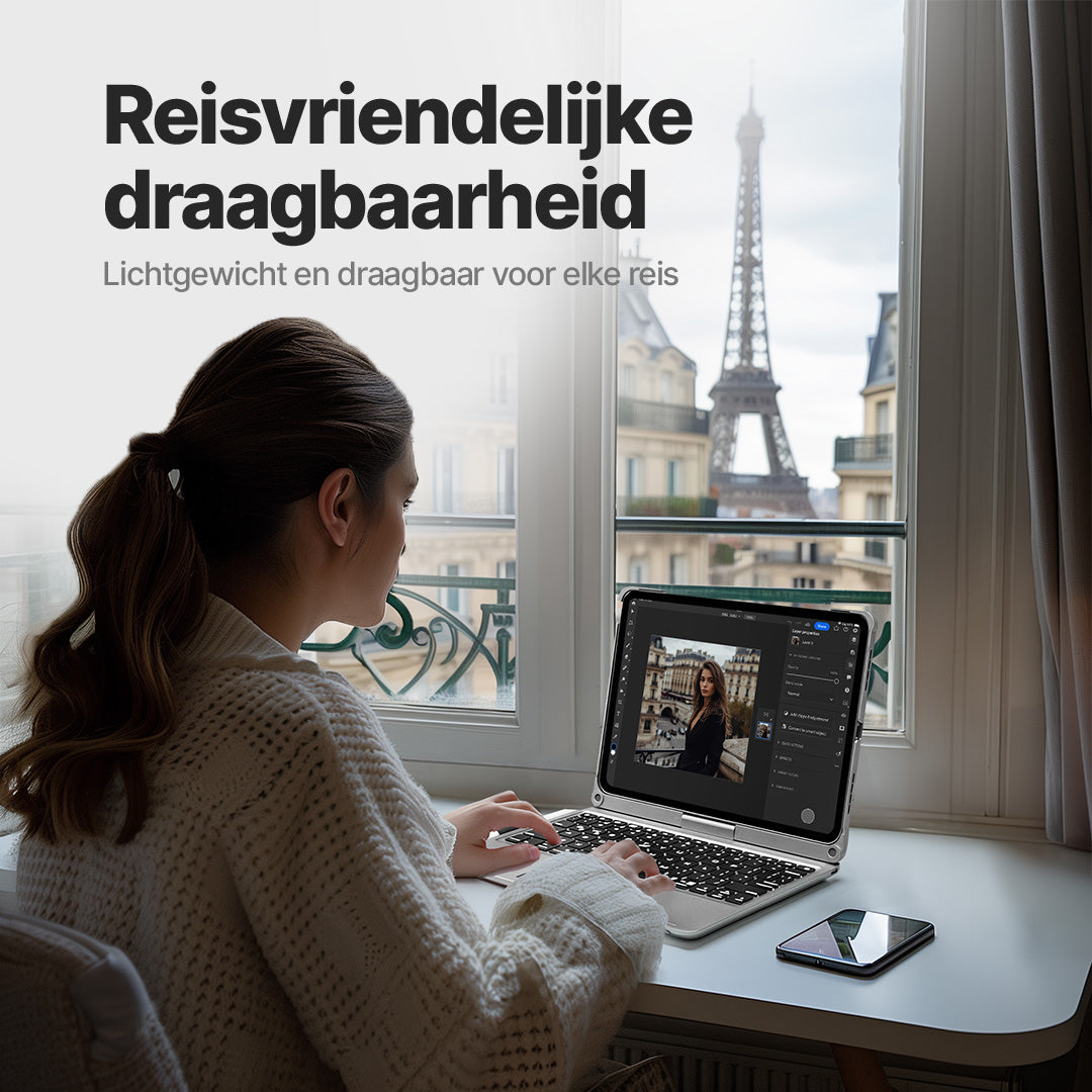 Rotate Pro Draadloze Toetsenbordhoes Voor iPad