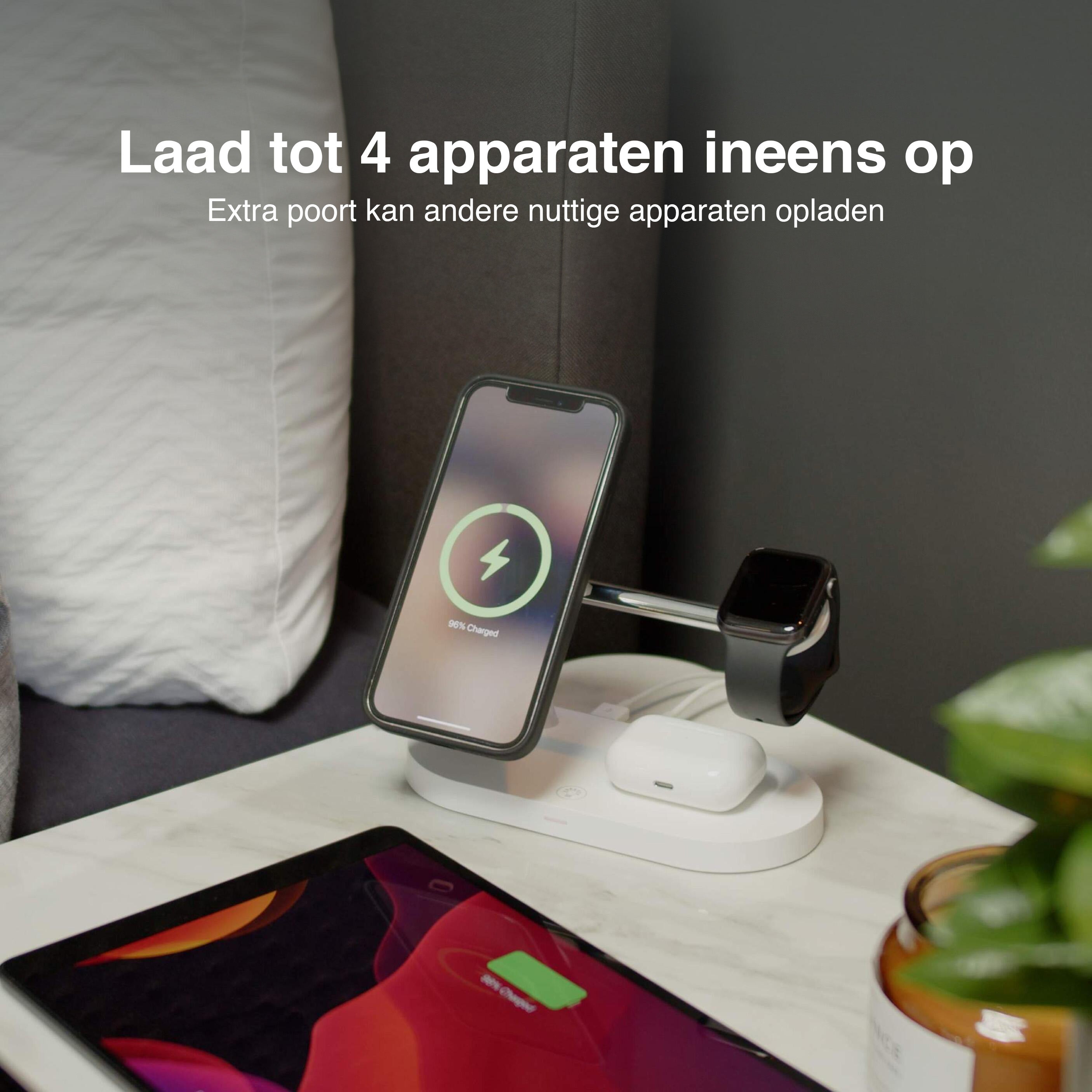 4-in-1 MagSafe Draadloos Oplaadstation