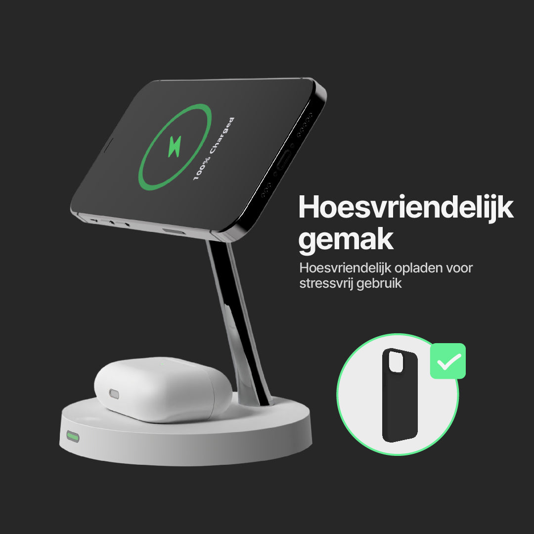 2-in-1 Draadloos Laadstation