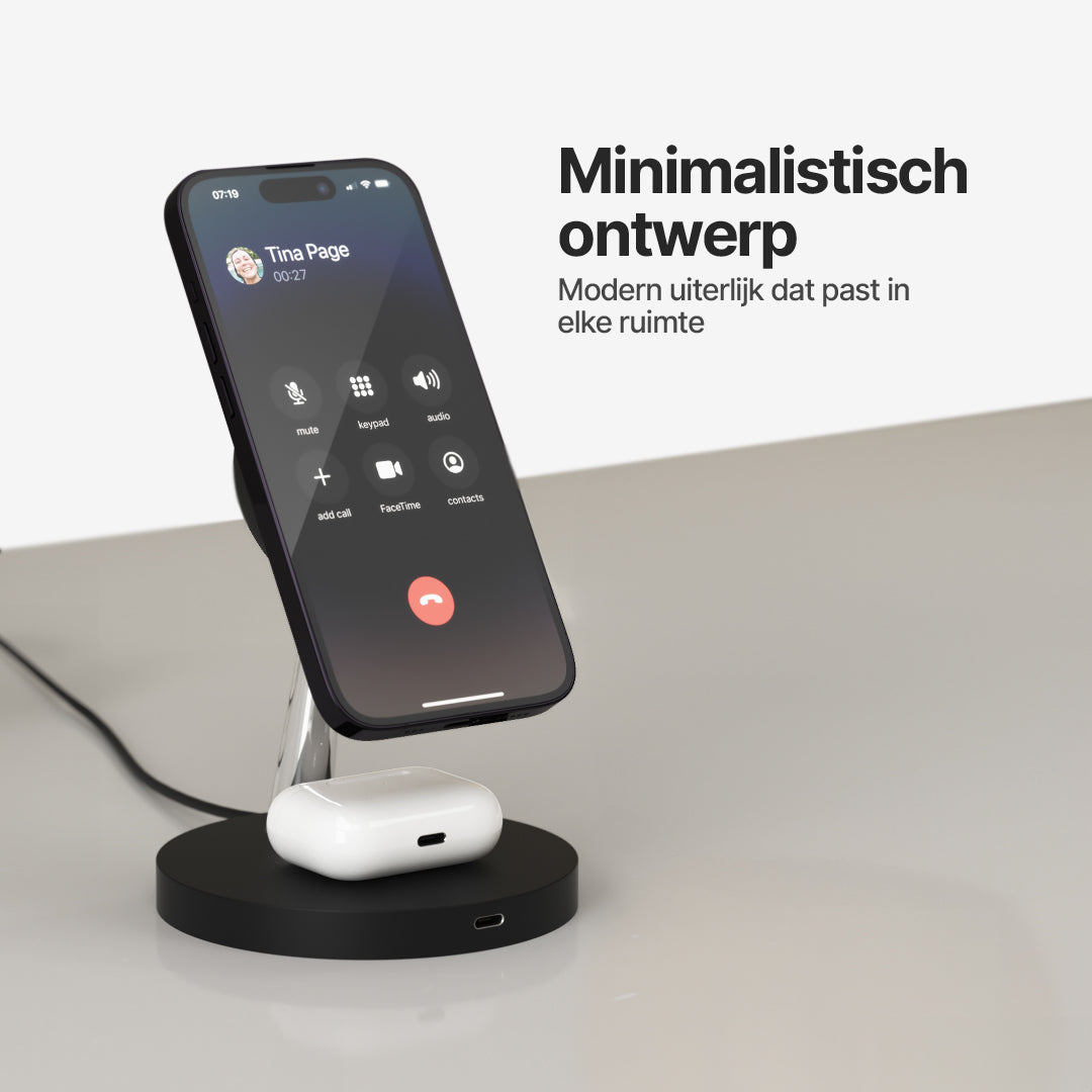 2-in-1 Draadloos Laadstation