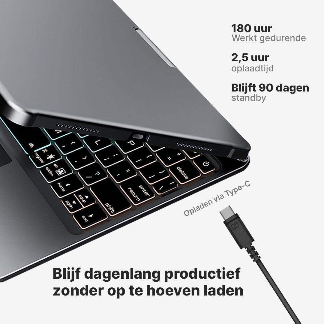 Rotate Pro Draadloze Toetsenbordhoes Voor iPad