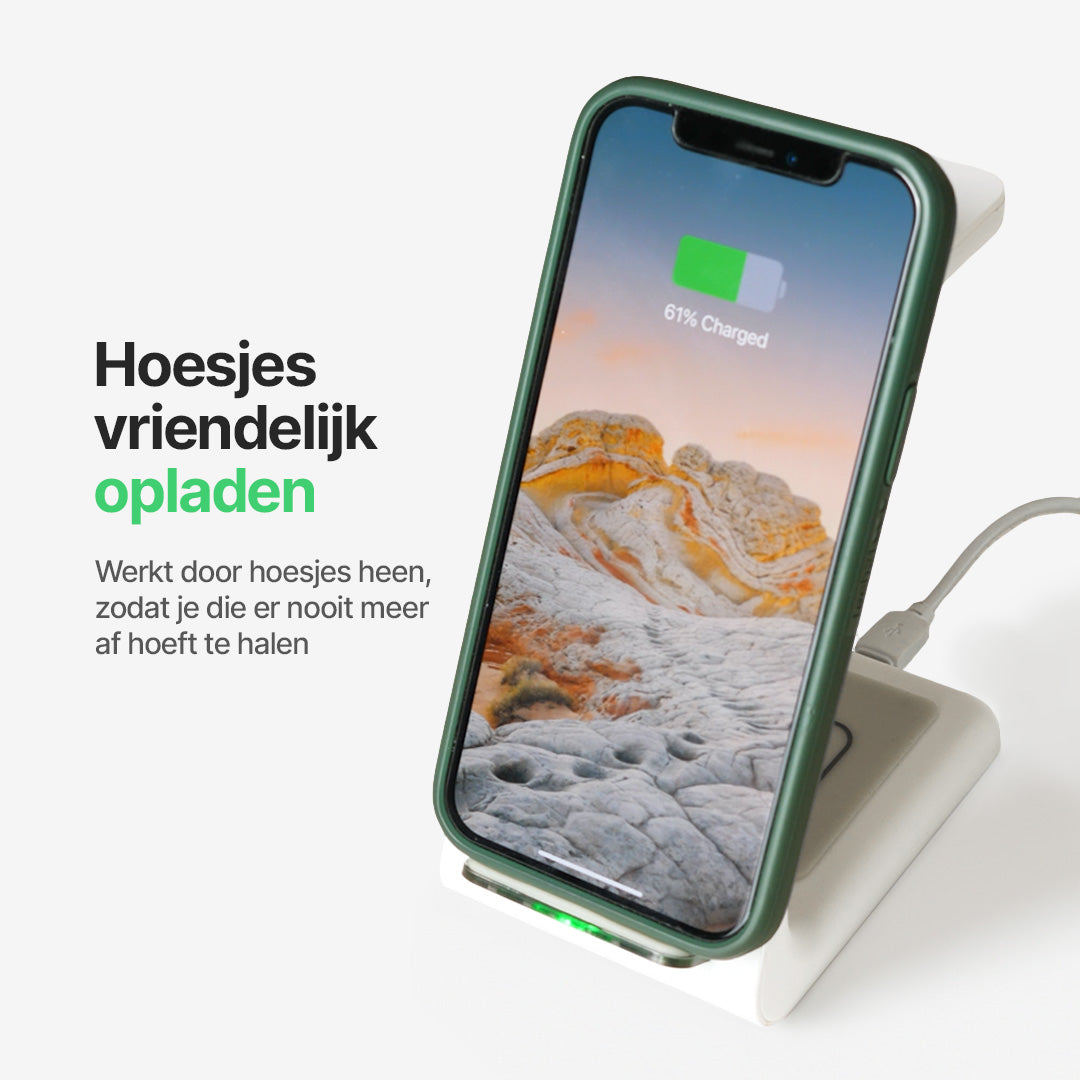 3-in-1 Draadloos Oplaadstation, Apple, Samsung, Watch, AirPods