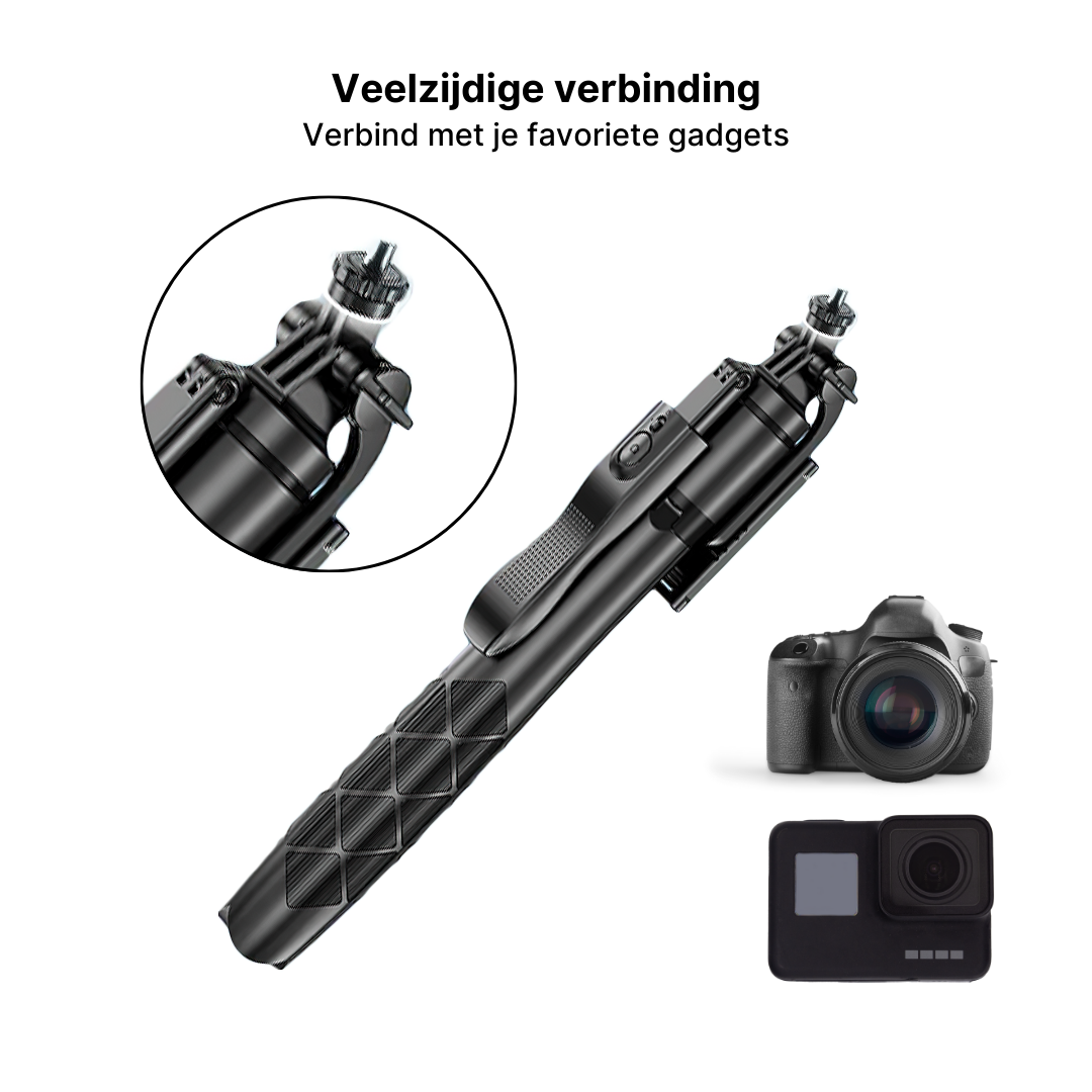 360-Graden Panoramische Draagbaar Statief Selfiestick met Afstandsbediening voor Mobiele telefoons