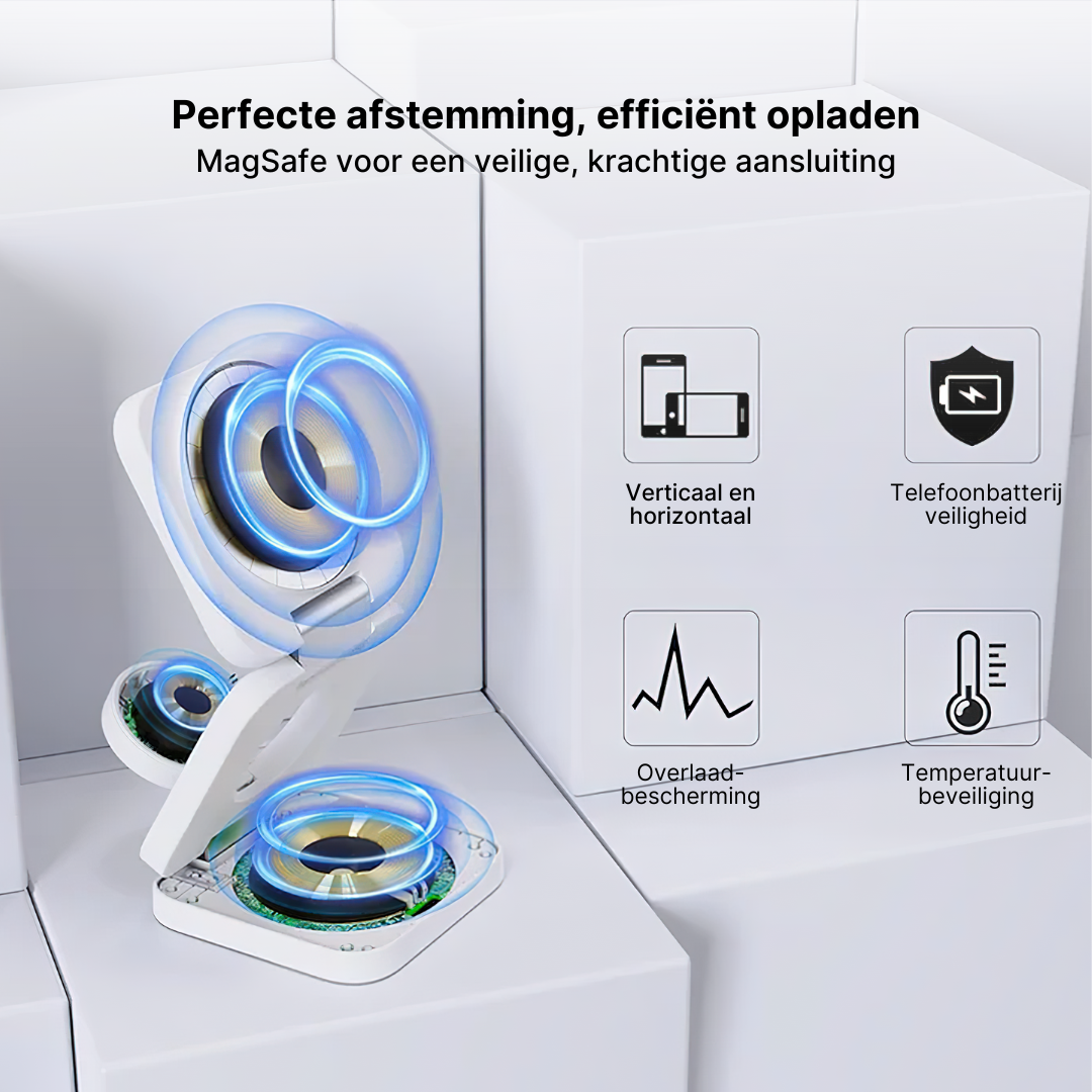 Trio 3-in-1 Vouwbaar Draadloos Laadstation