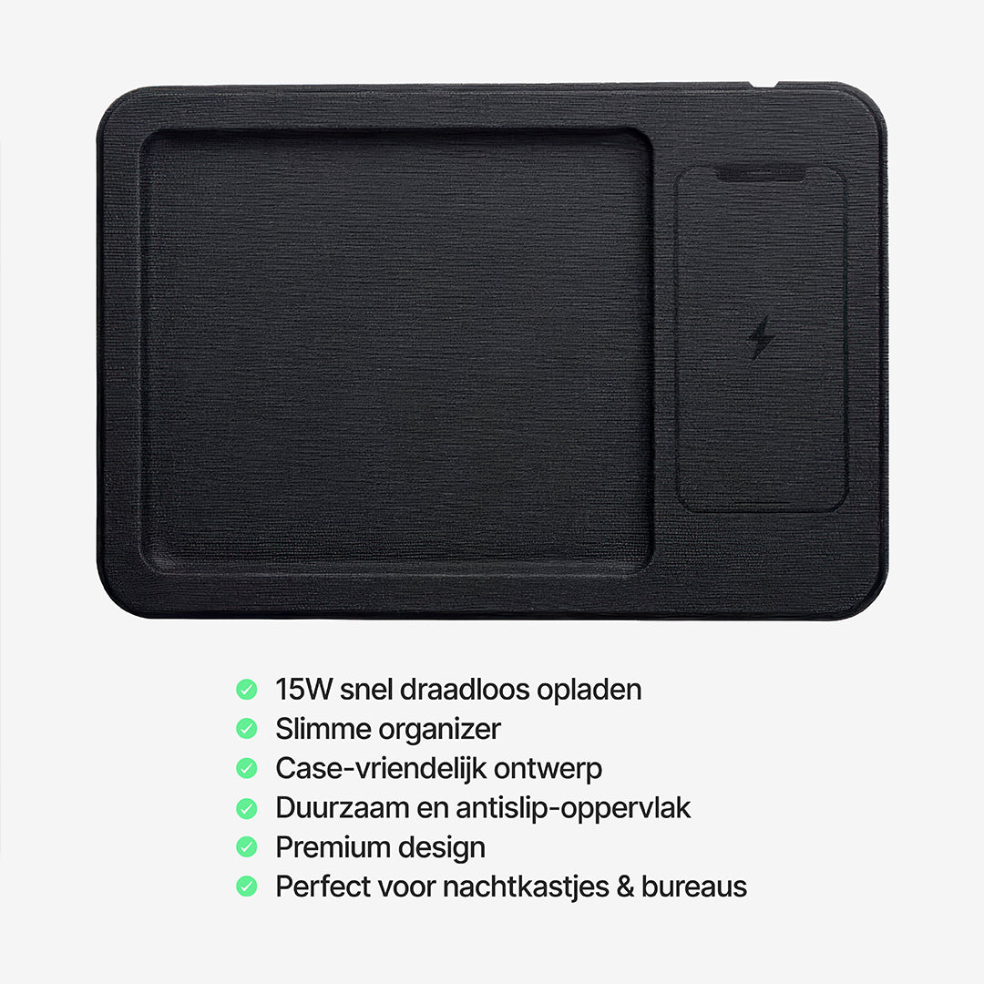 AuraHub Draadloze iPhone Oplader & Organizer