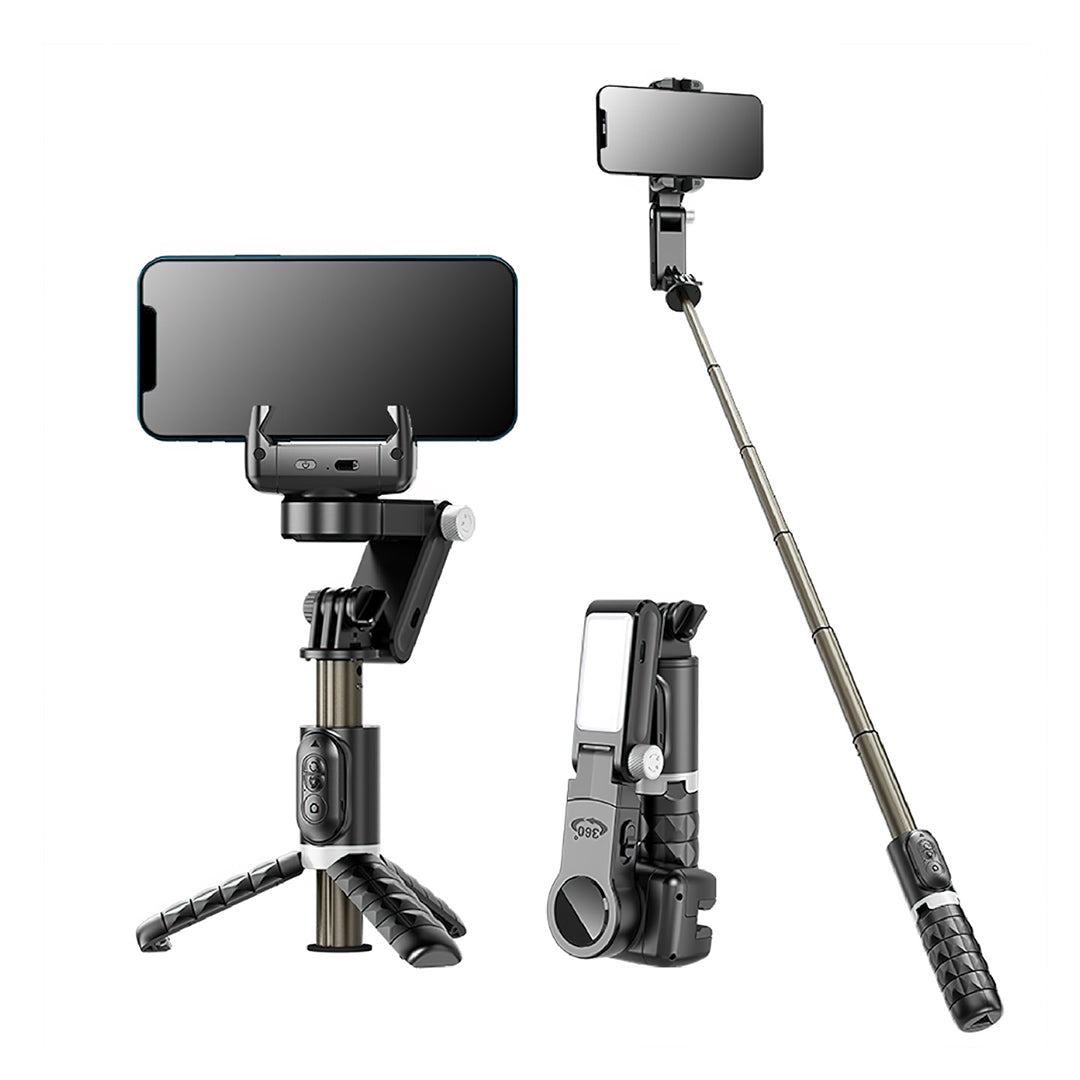 AutoFocus Statief voor Ontwerpers (360-graden, Gezichtsherkenning, Selfiestick, Licht, draadloze afstandsbediening)