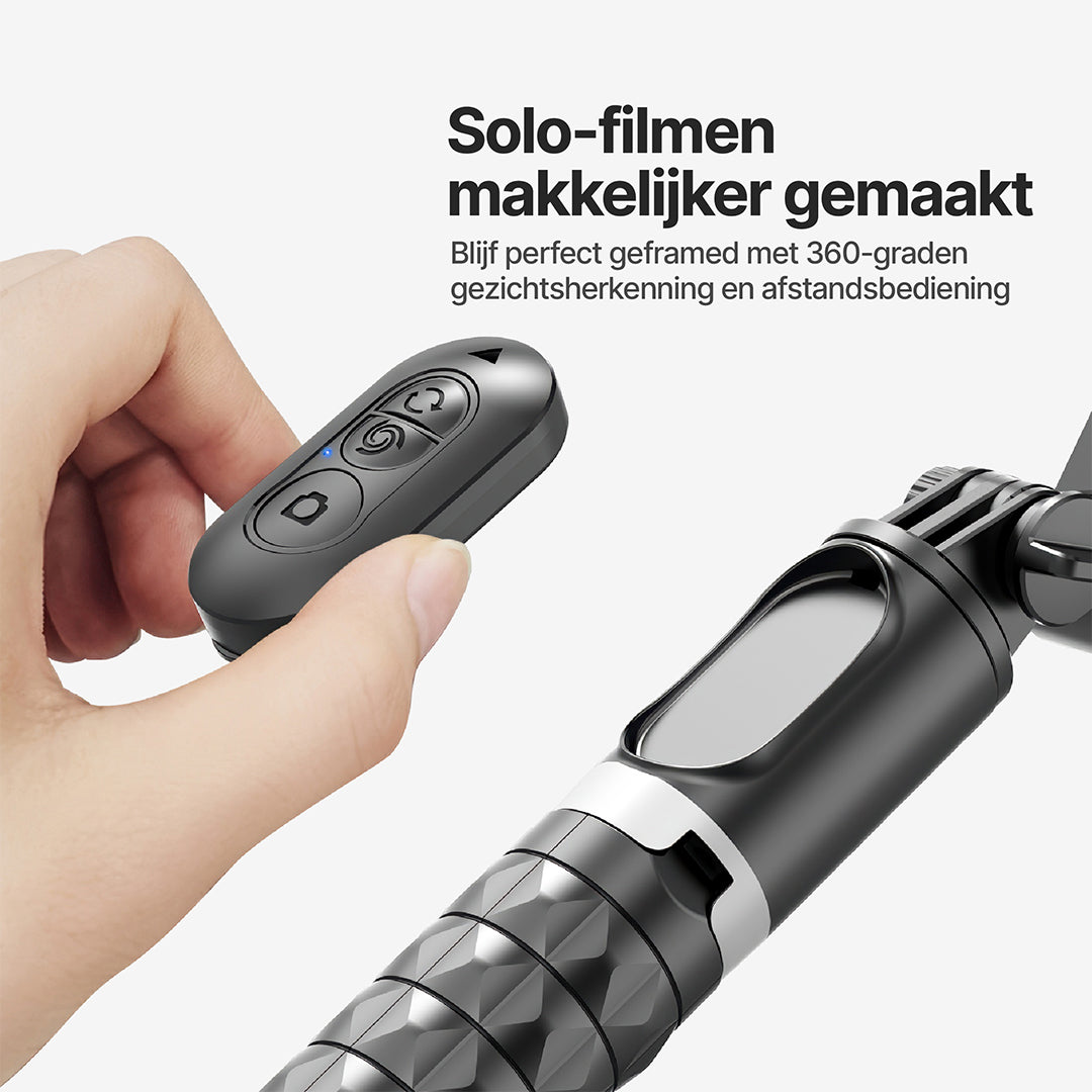 AutoFocus Statief voor Ontwerpers (360-graden, Gezichtsherkenning, Selfiestick, Licht, draadloze afstandsbediening)