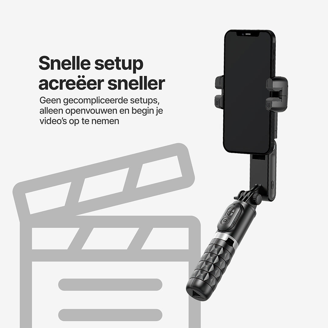 AutoFocus Statief voor Ontwerpers (360-graden, Gezichtsherkenning, Selfiestick, Licht, draadloze afstandsbediening)