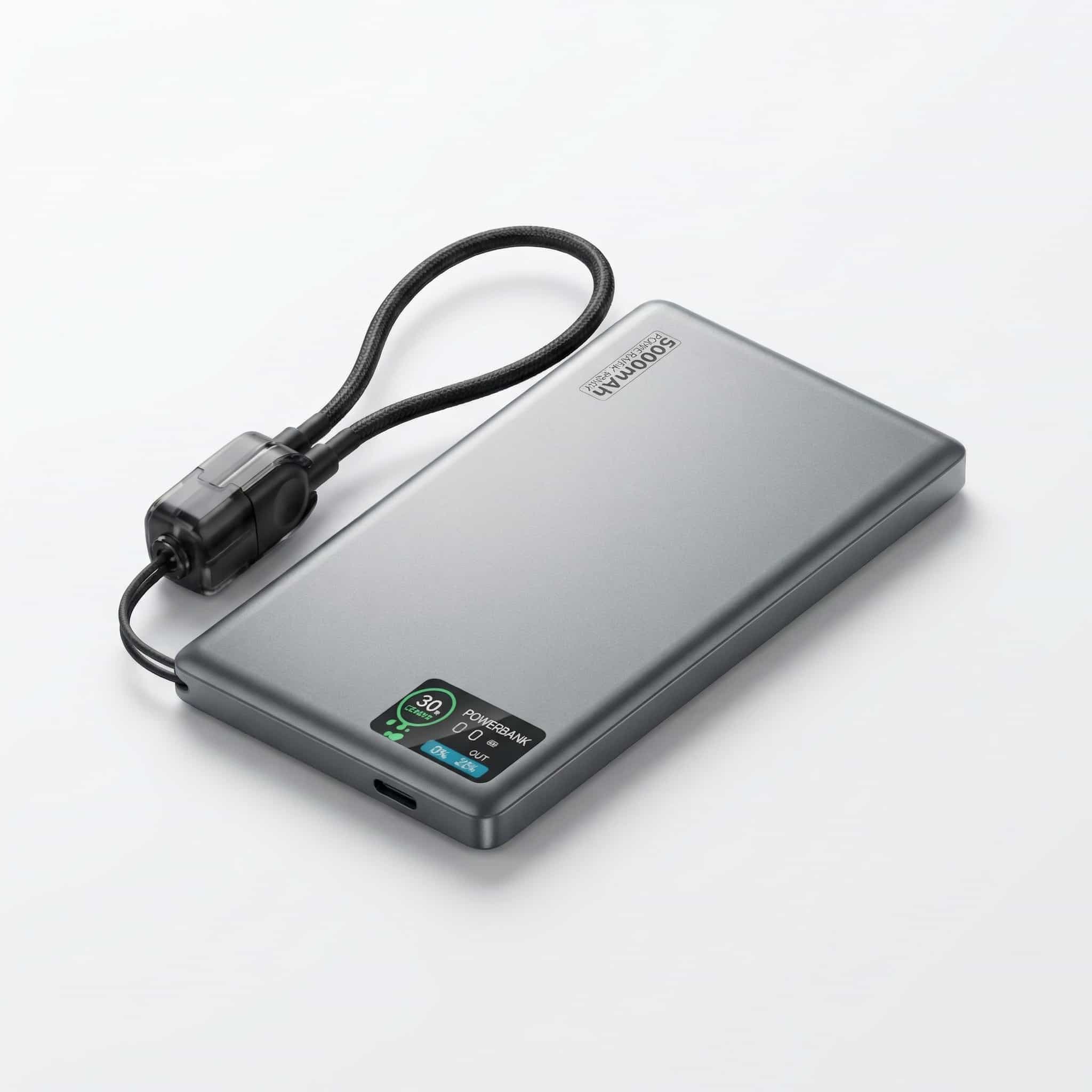 22,5W Ultra Slim Q2 Powerbank met Display