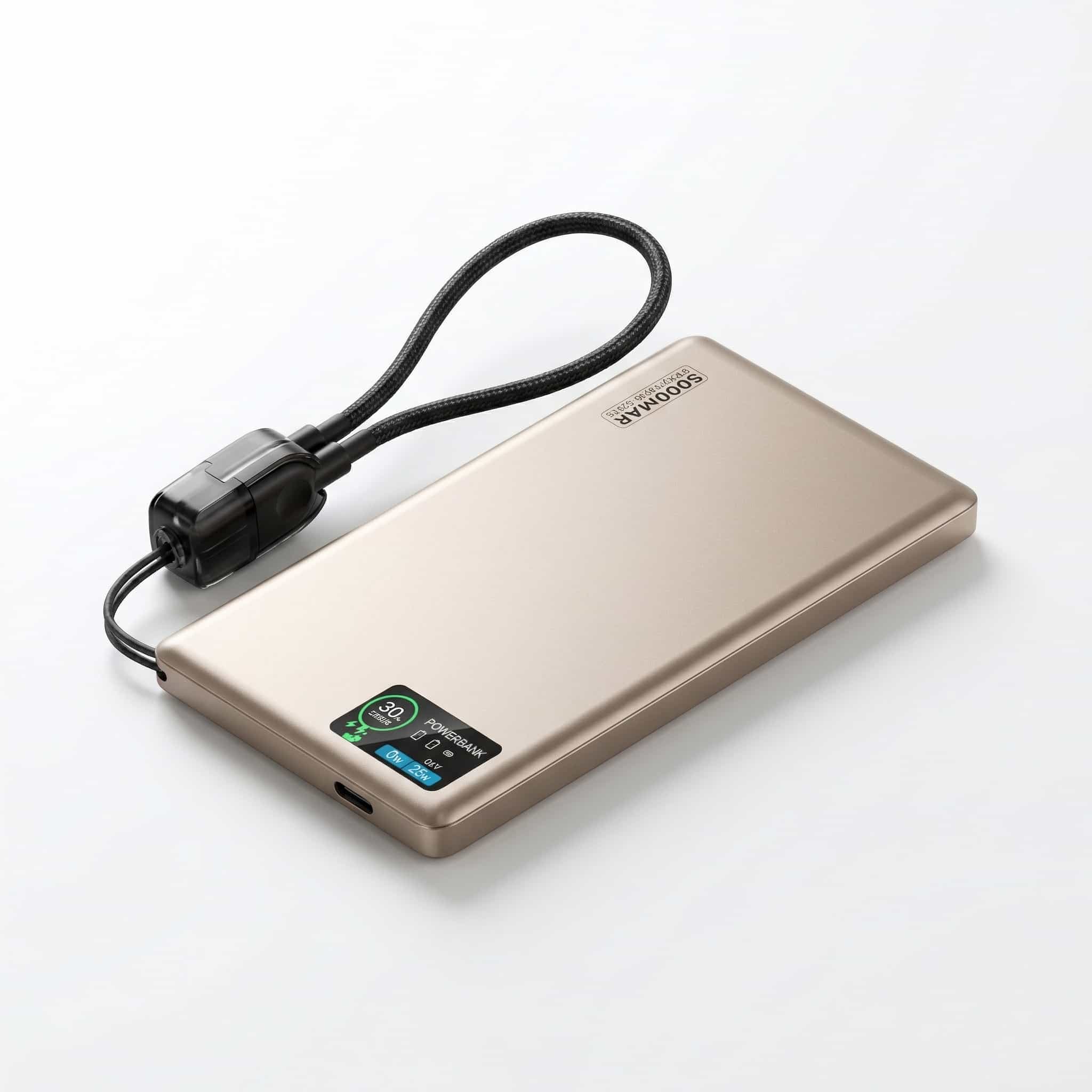 22,5W Ultra Slim Q2 Powerbank met Display