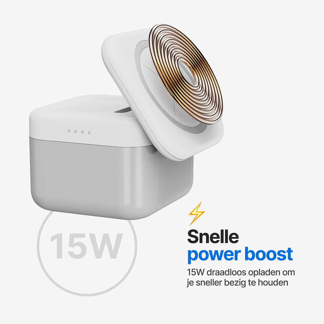 CubeMag 3-in-1 Magnetisch Draadloos Oplaadstation voor Apple en Android