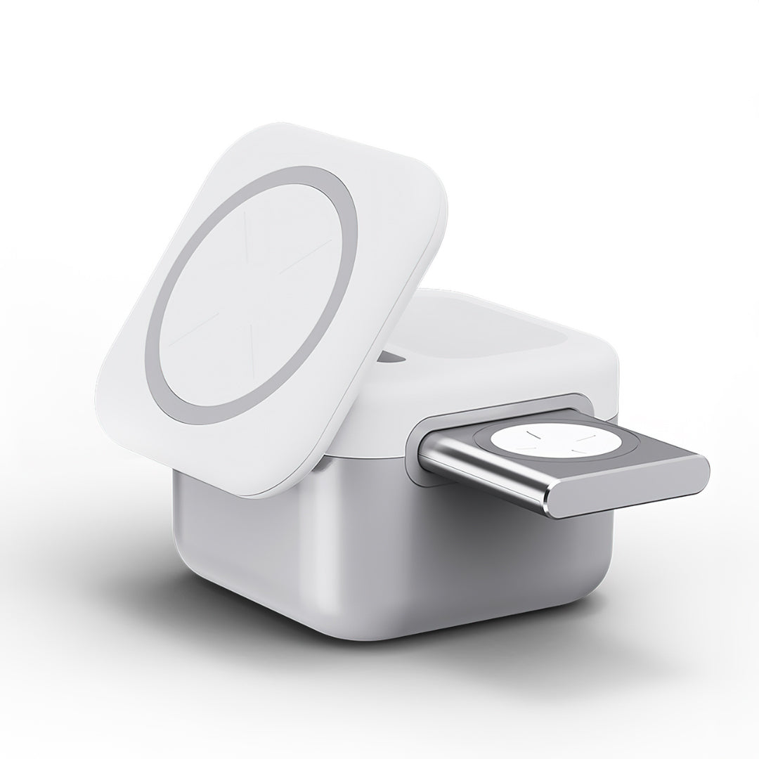 CubeMag 3-in-1 Magnetisch Draadloos Oplaadstation voor Apple en Android