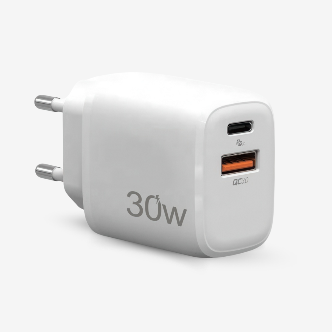 30W USB-C Dubbel-plugs Snelle Laadadapter