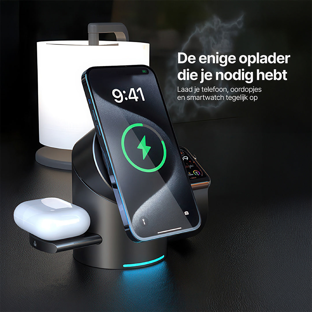 Halo MagSafe 3-in-1 Draadloos Oplaadstation Qi2