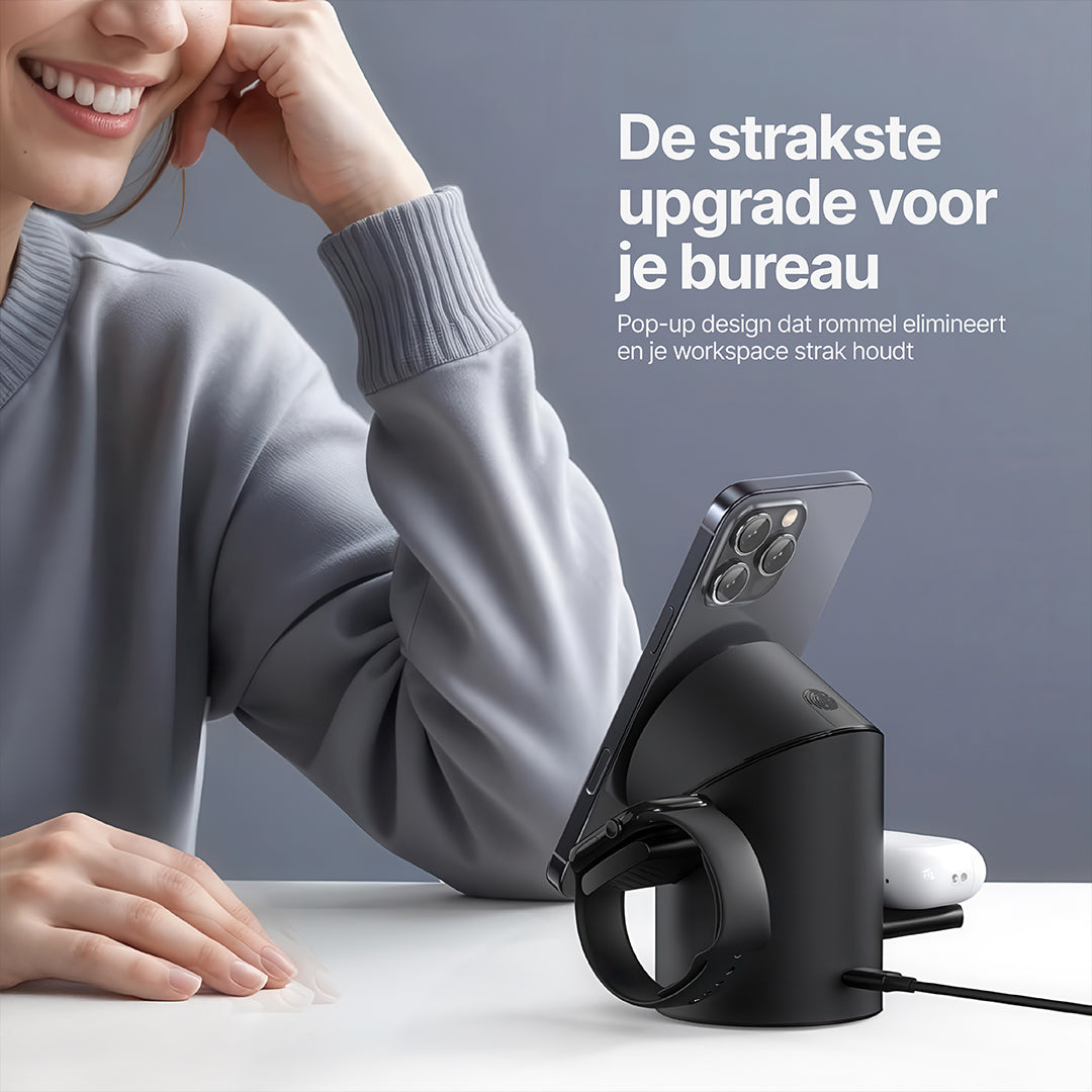 Halo MagSafe 3-in-1 Draadloos Oplaadstation Qi2