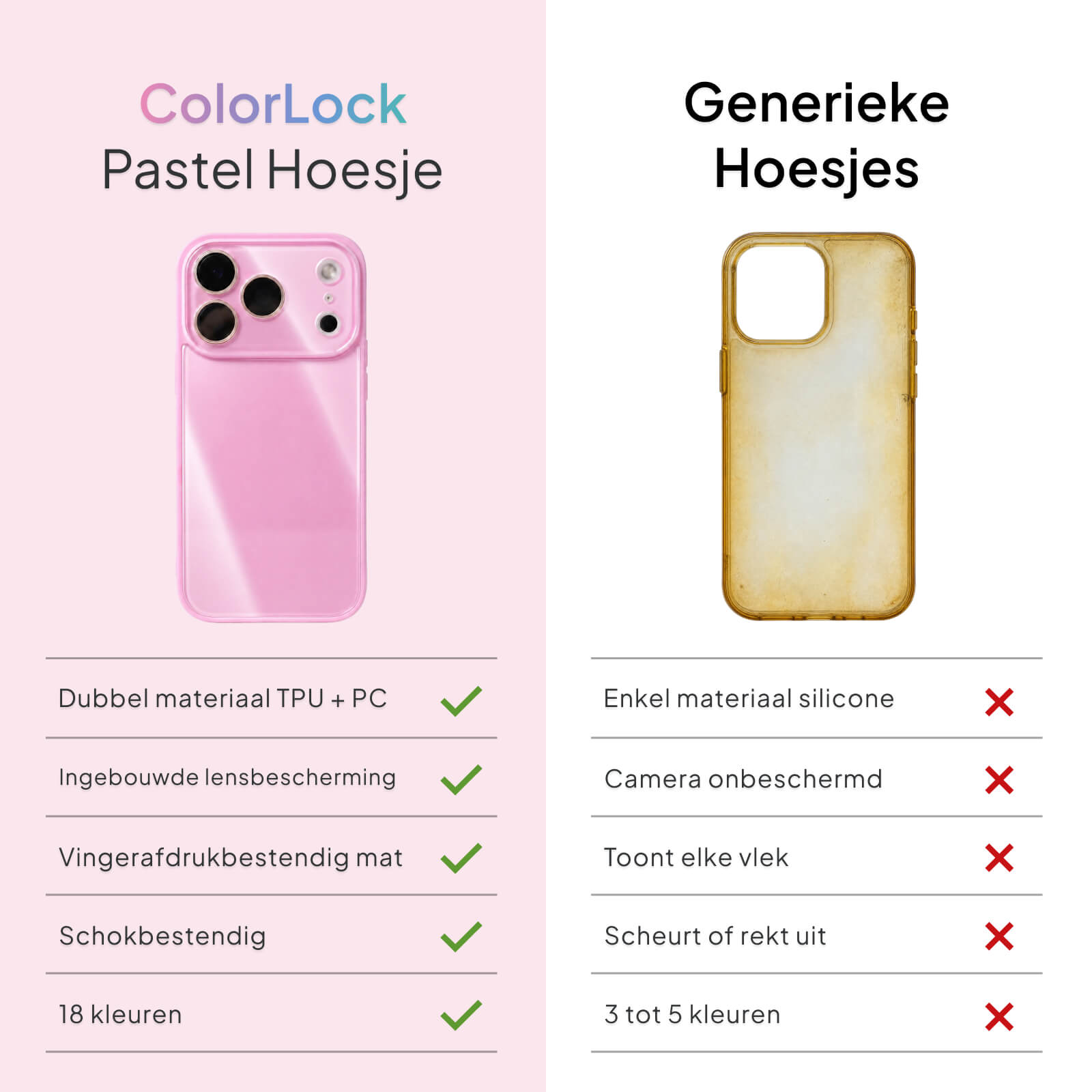 ColorLock Pastel iPhone Hoesje