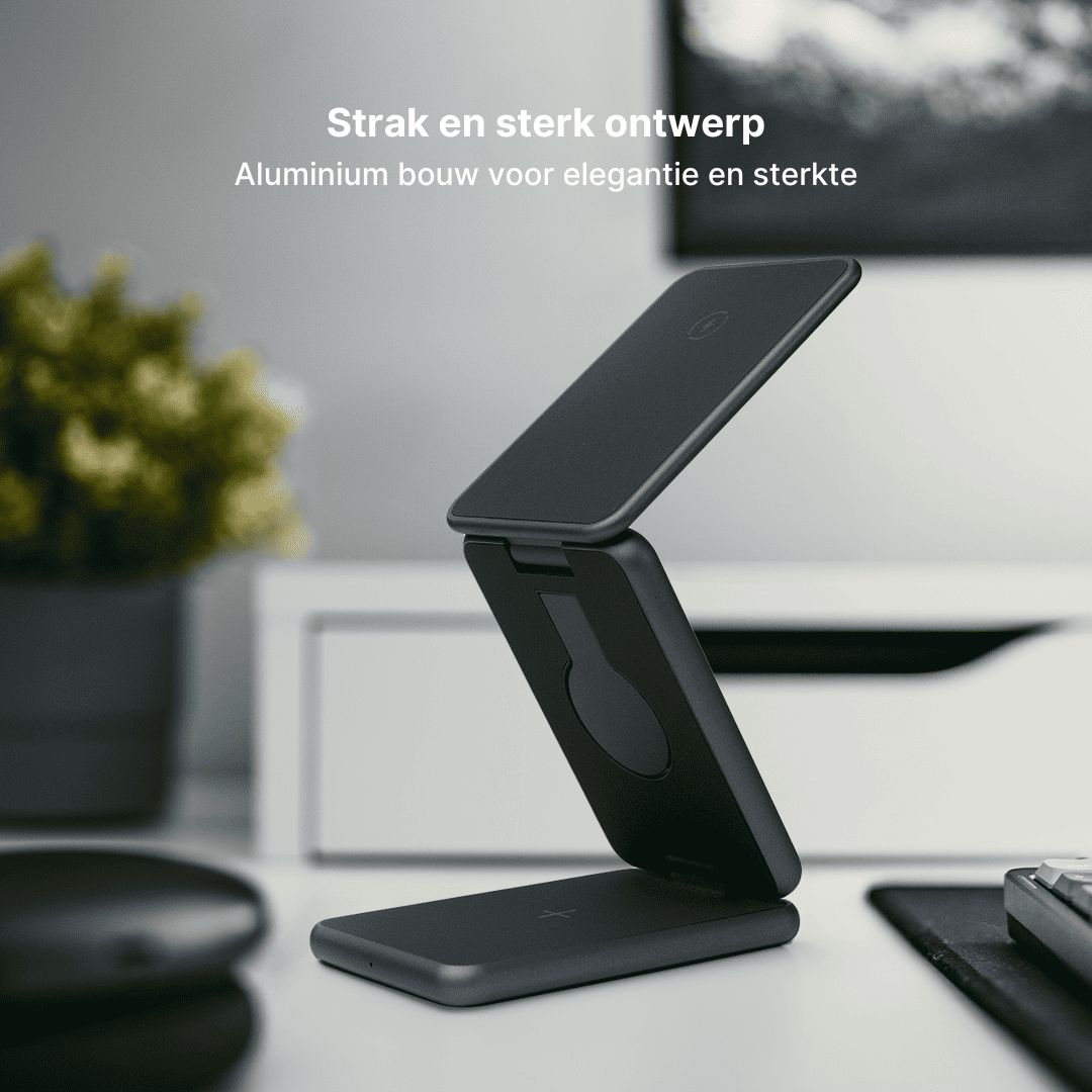 MagFold Pro 3-in-1 Aluminium Draadloze Oplaadstandaard