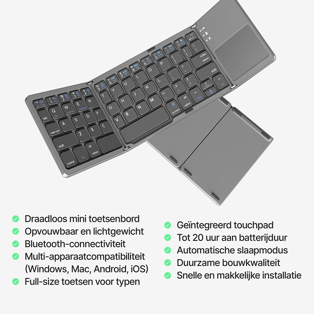 NanoFold Bluetooth Mini Toetsenbord