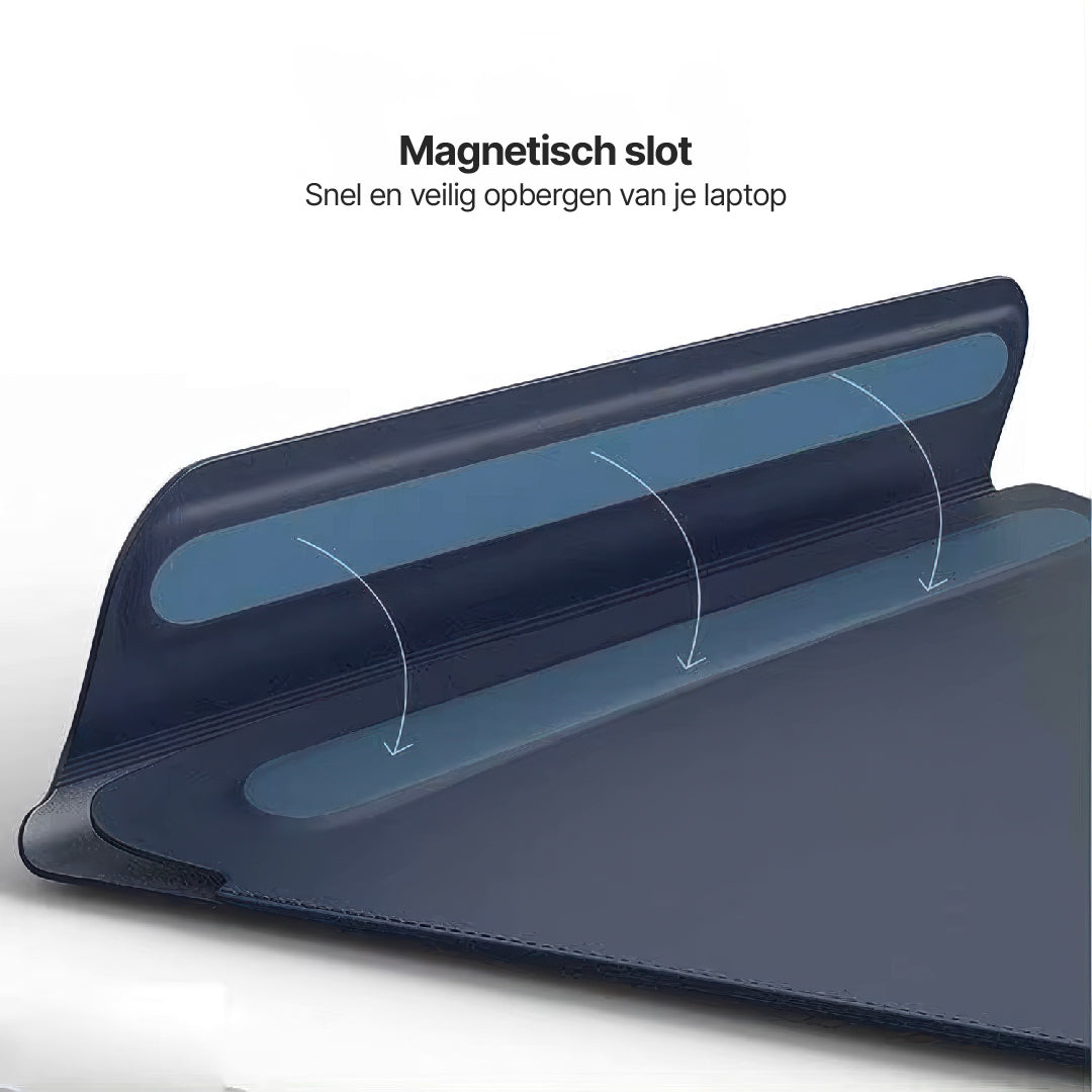PU Lederen MacBook Hoes met Magnetische Klep en Muismat