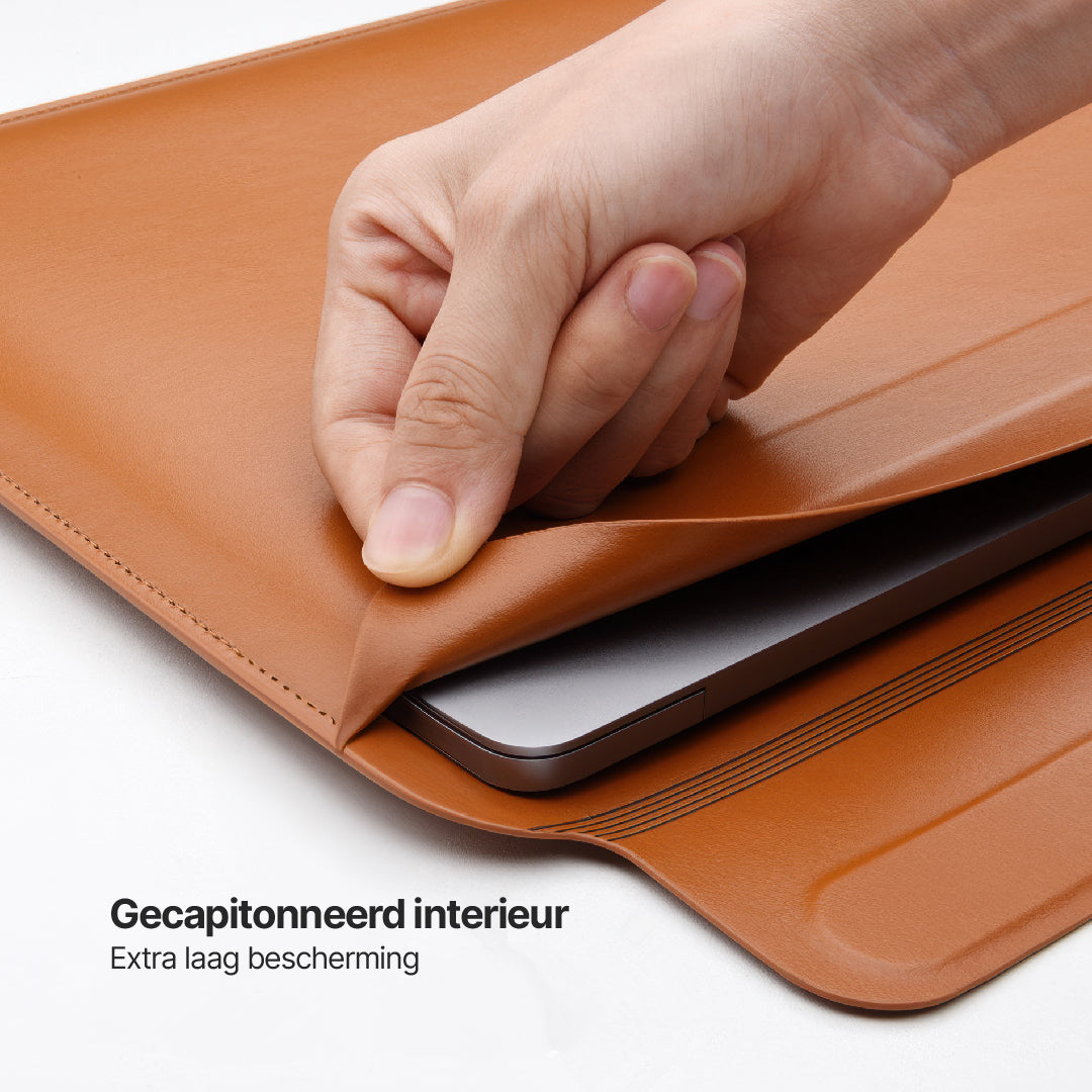 PU Lederen MacBook Hoes met Magnetische Klep en Muismat
