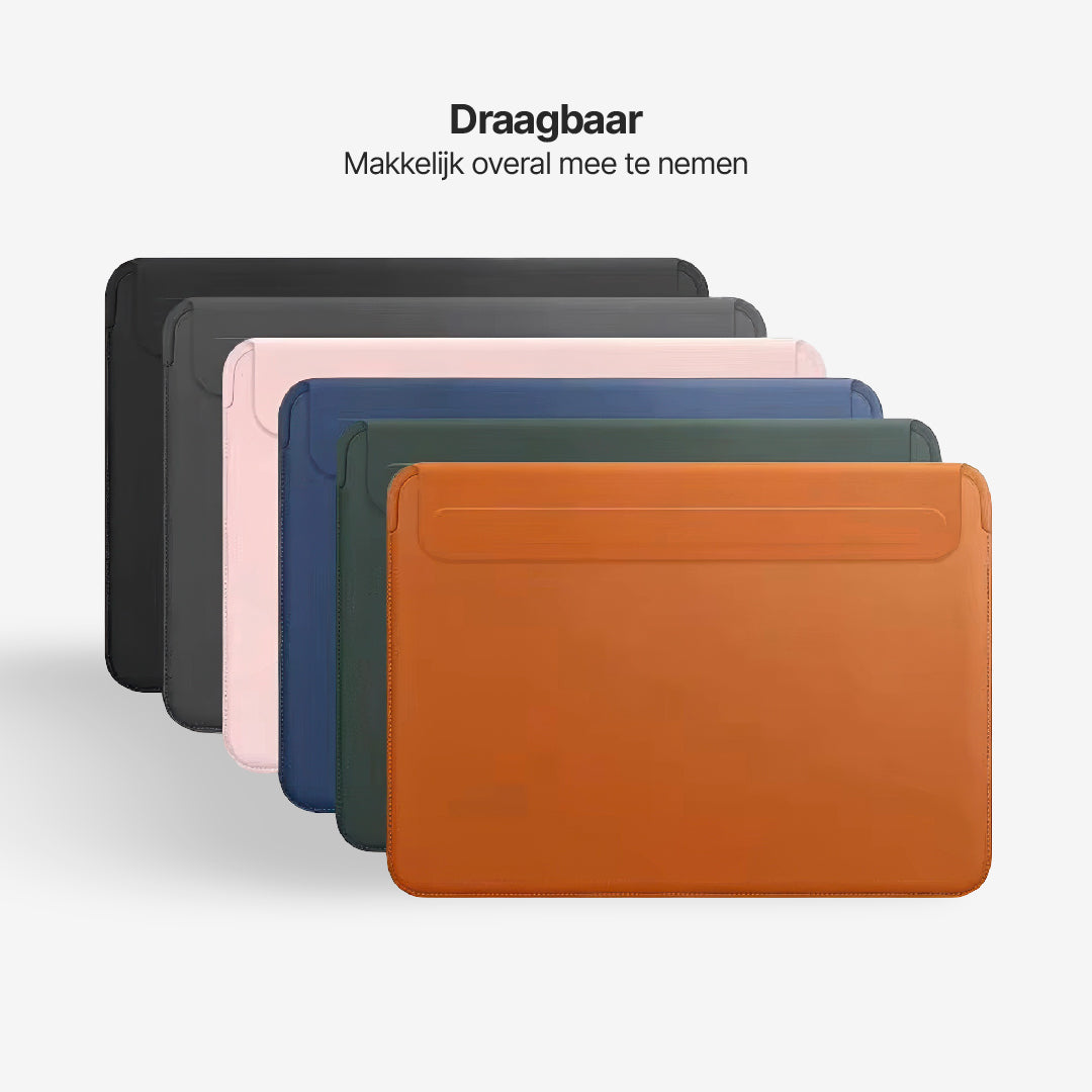 PU Lederen MacBook Hoes met Magnetische Klep en Muismat