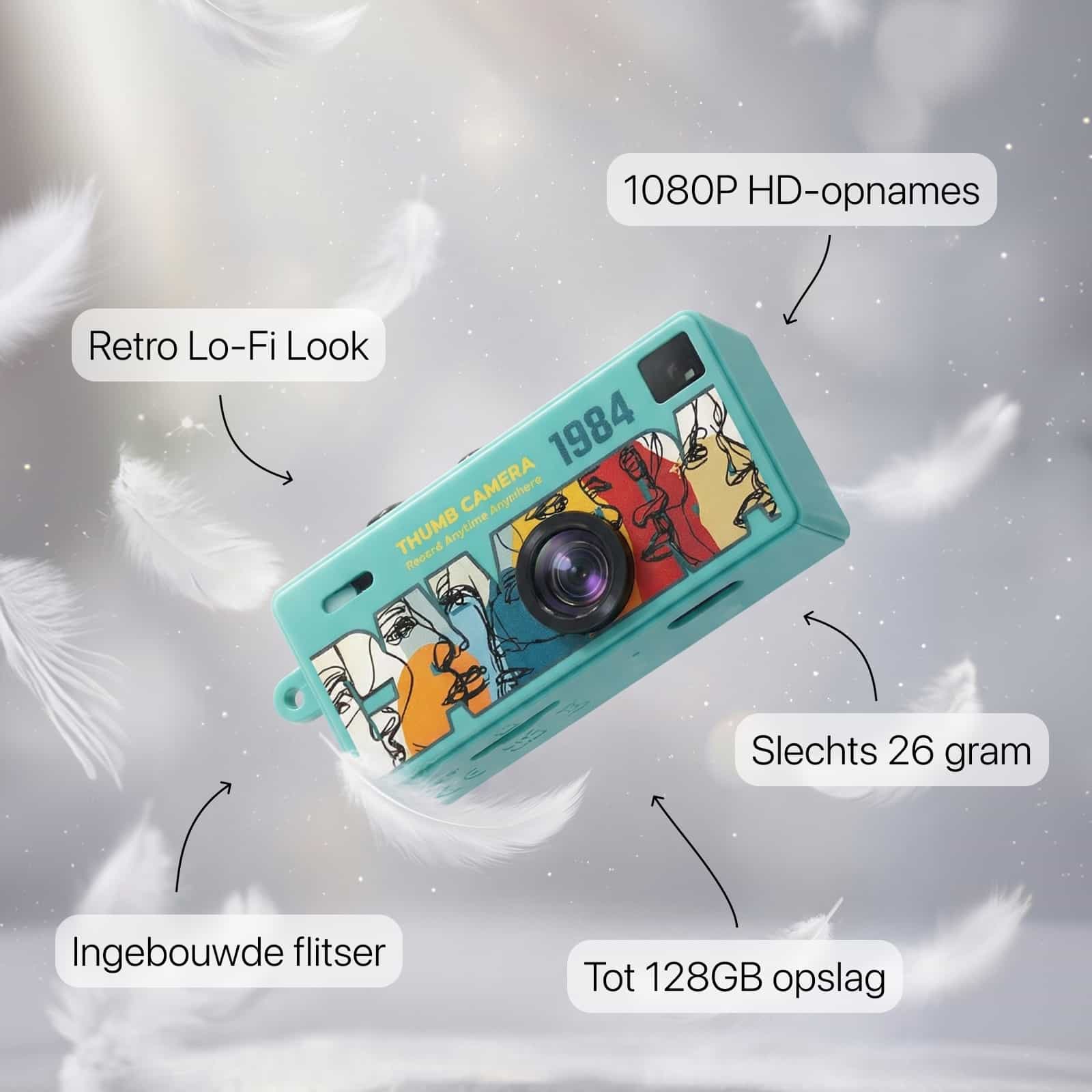 PocketPik Retro Sleutelhanger Camera