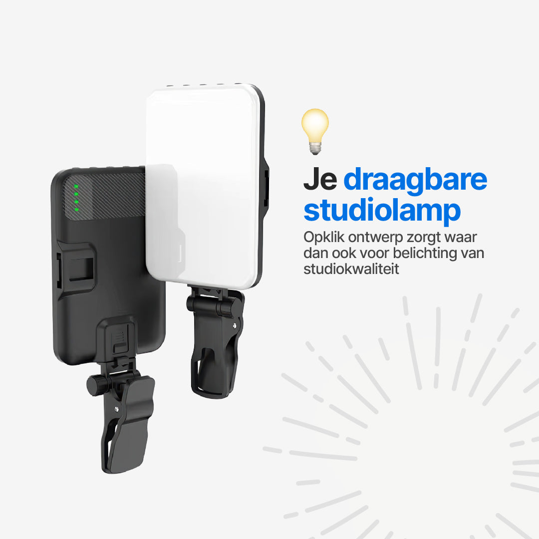 Draagbare Selfielamp met 7 Modi aan Helderheid