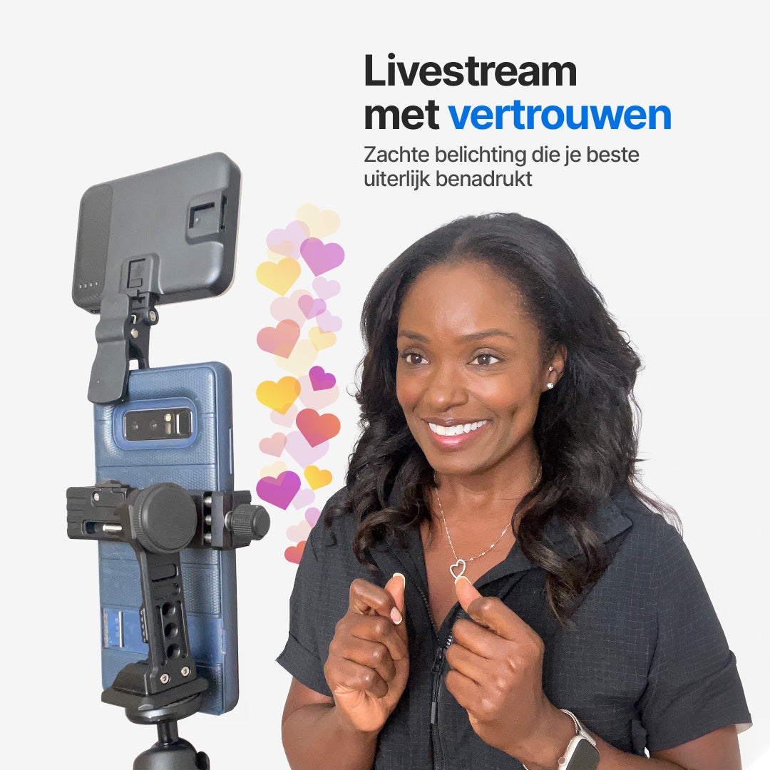 Draagbare Selfielamp met 7 Modi aan Helderheid