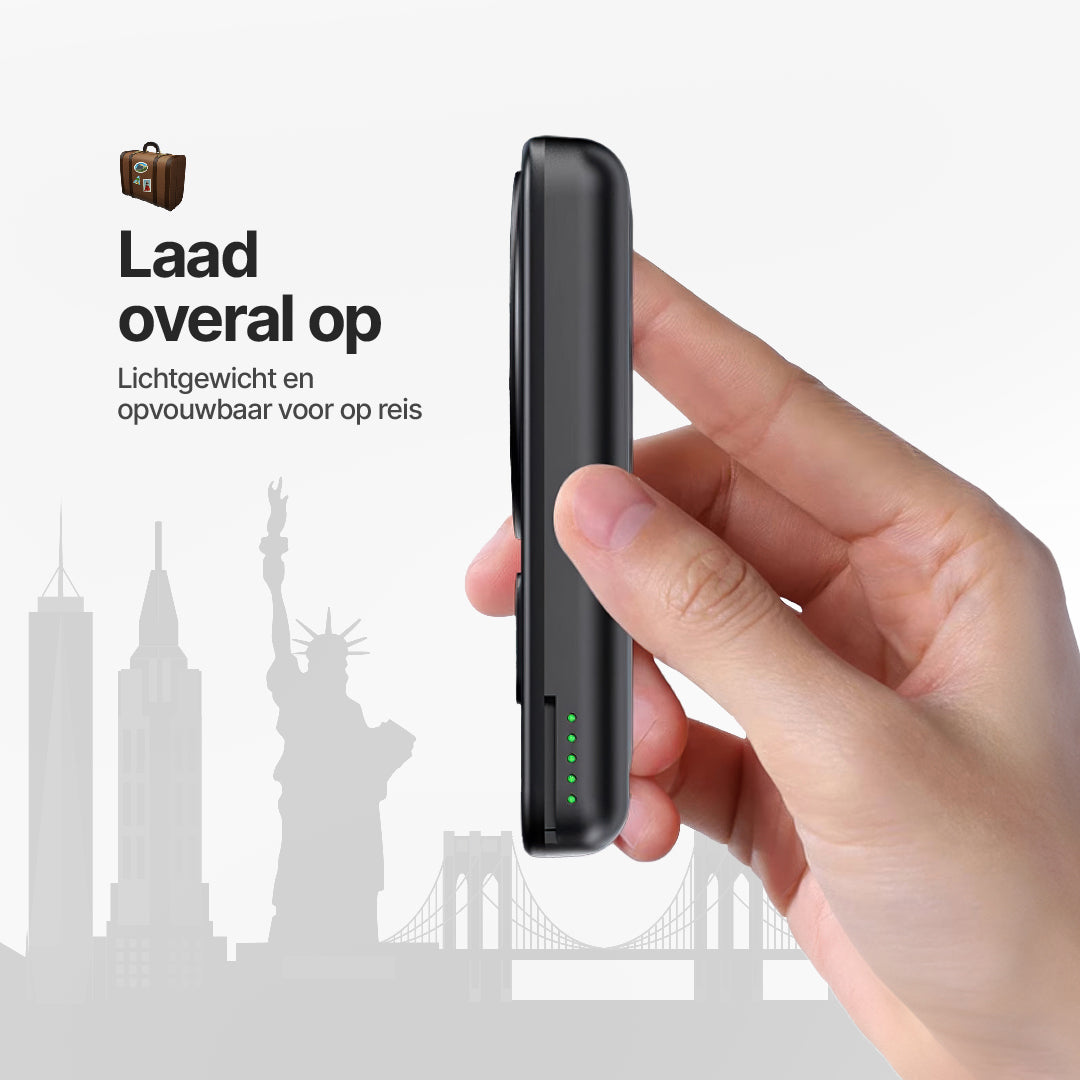 PowerMag 3-in-1 Magnetische Draadloze Oplader met Standaard