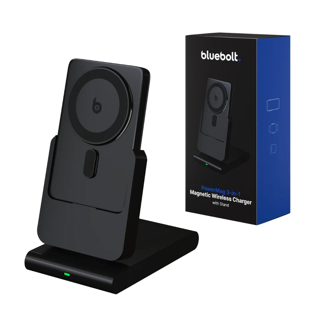 PowerMag 3-in-1 Magnetische Draadloze Oplader met Standaard