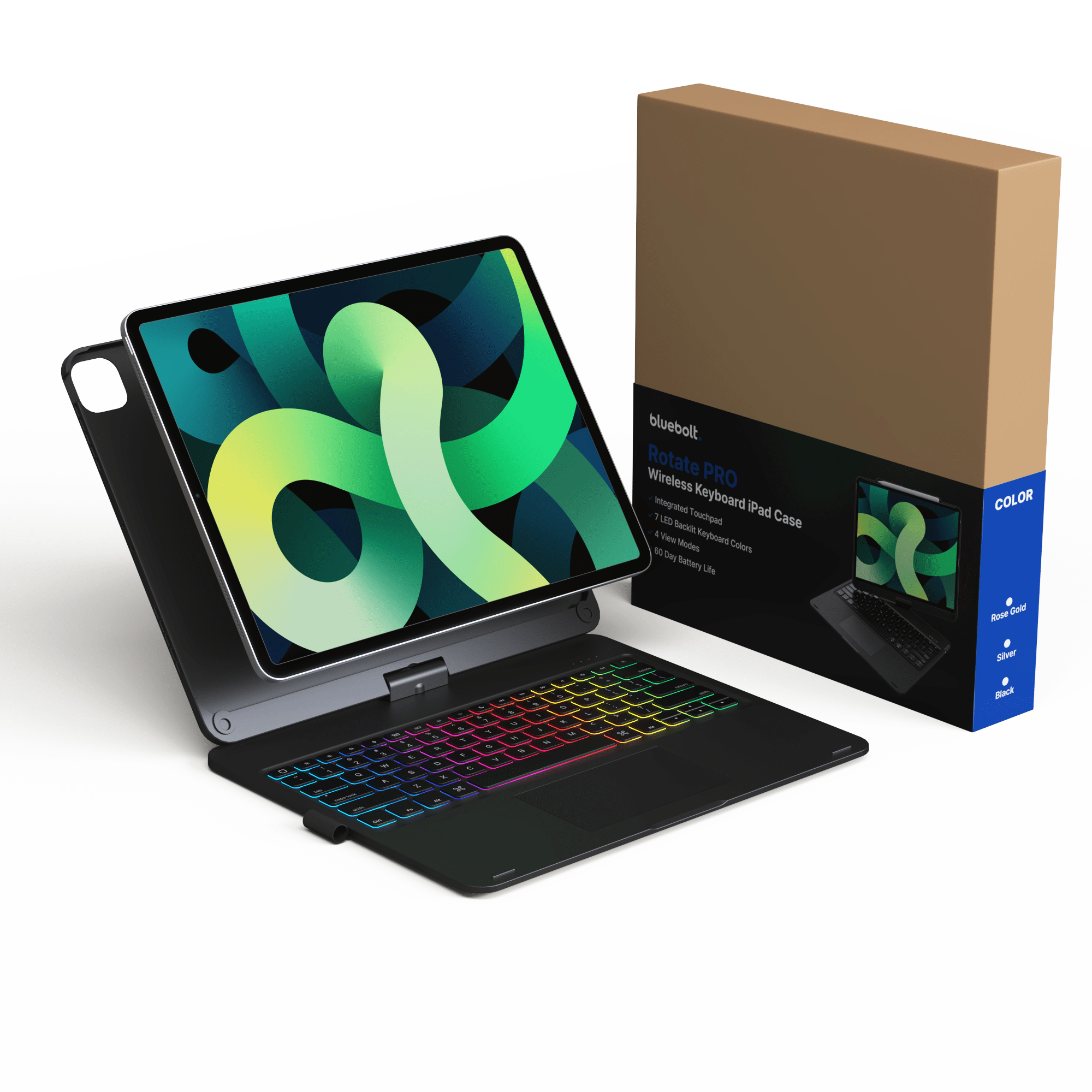Rotate Pro Draadloze Toetsenbordhoes Voor iPad