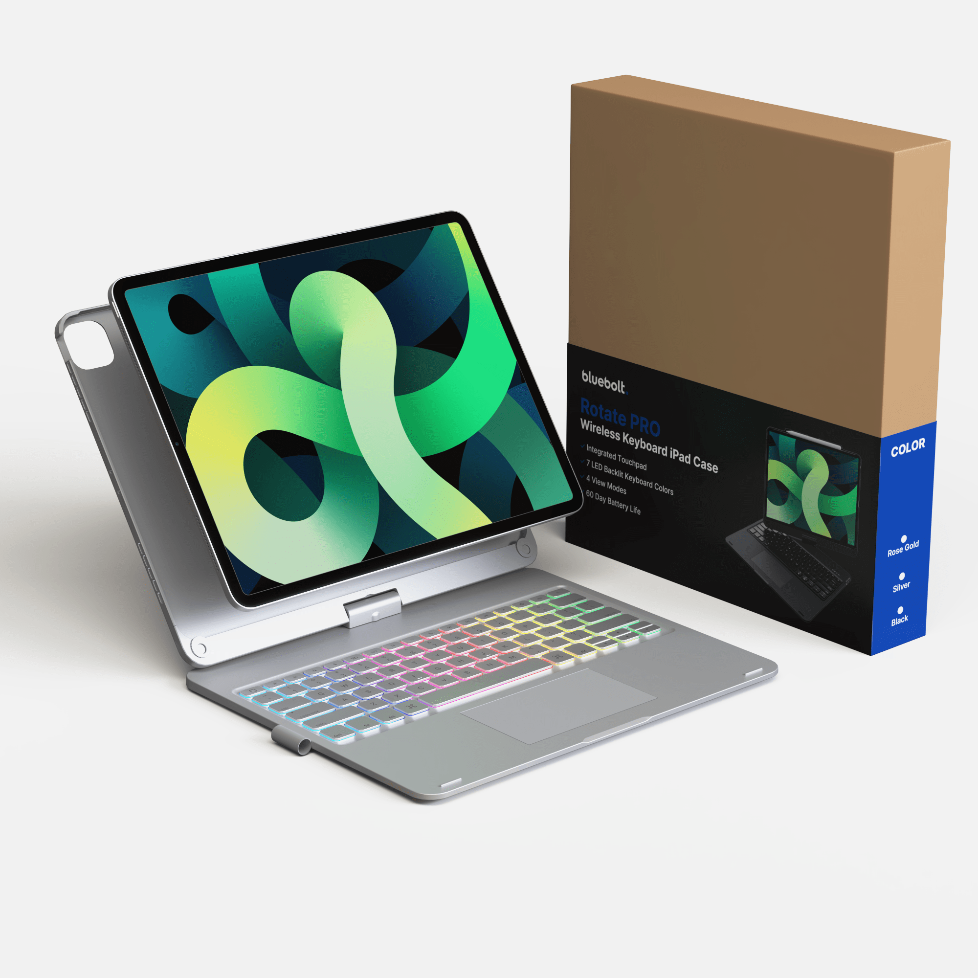 Rotate Pro Draadloze Toetsenbordhoes Voor iPad