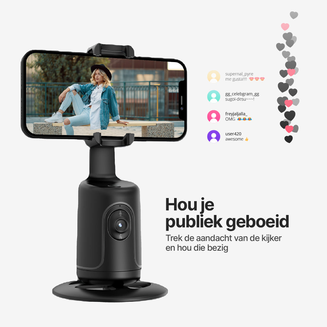 Smart360 AI Bewegingvolgende Telefooncamerahouder