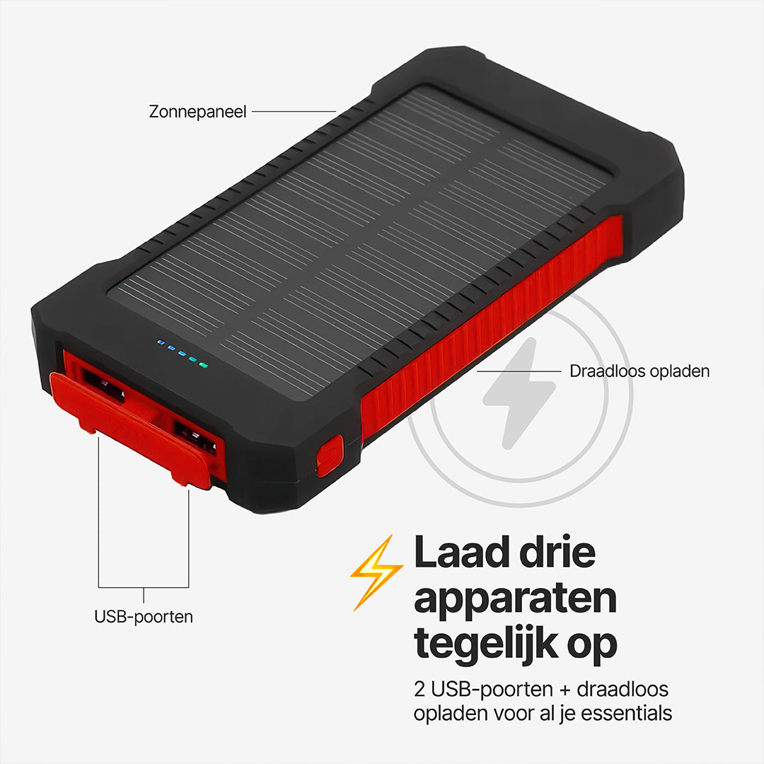 SolaBank Draadloze Oplaadbare Powerbank 10.000mAh