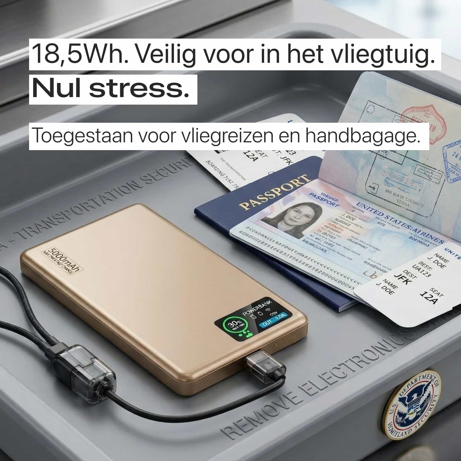 22,5W Ultra Slim Q2 Powerbank met Display