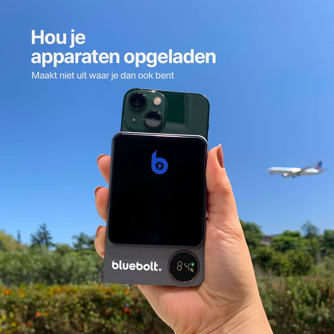 Ultra-dunne Powerbank 20W Magnetisch Draadloos Opladen
