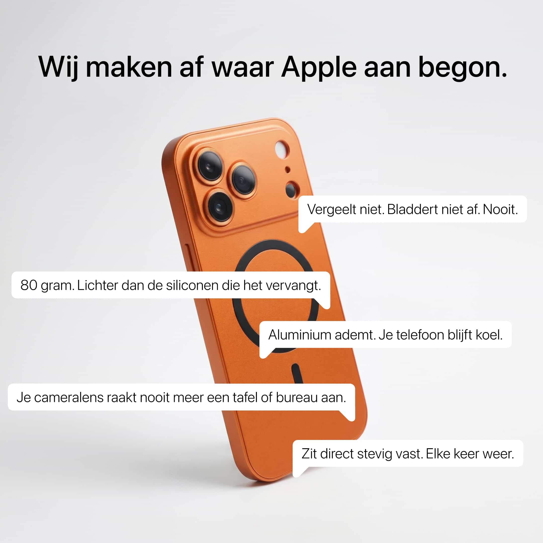 iPhone metalen hoes met camerabescherming