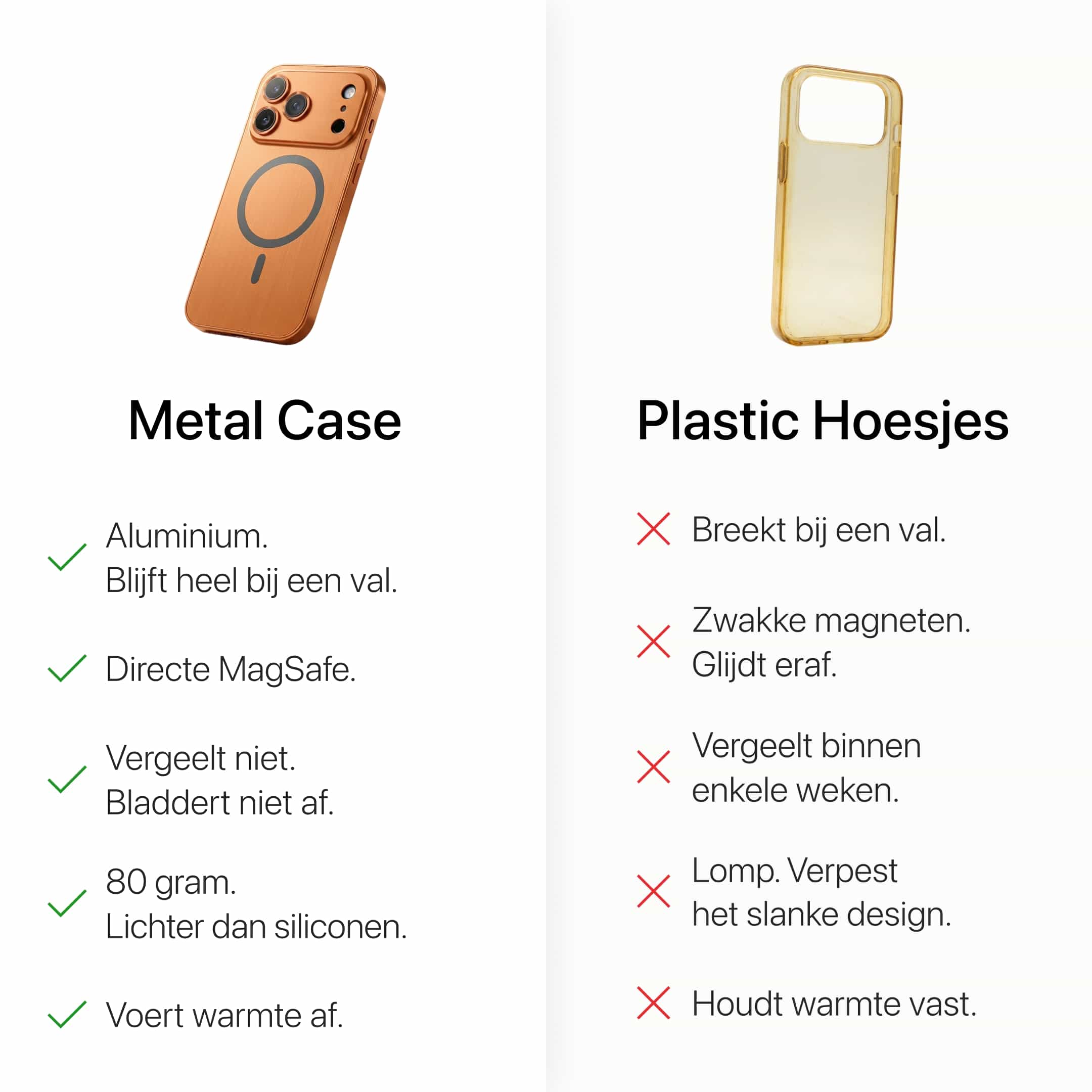 iPhone metalen hoes met camerabescherming