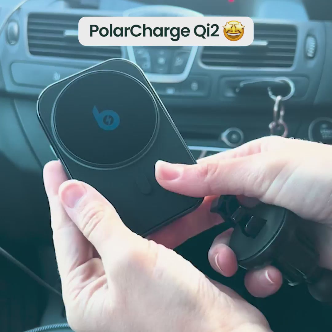 PolarCharge Qi2 Draadloze MagSafe Telefoonlader