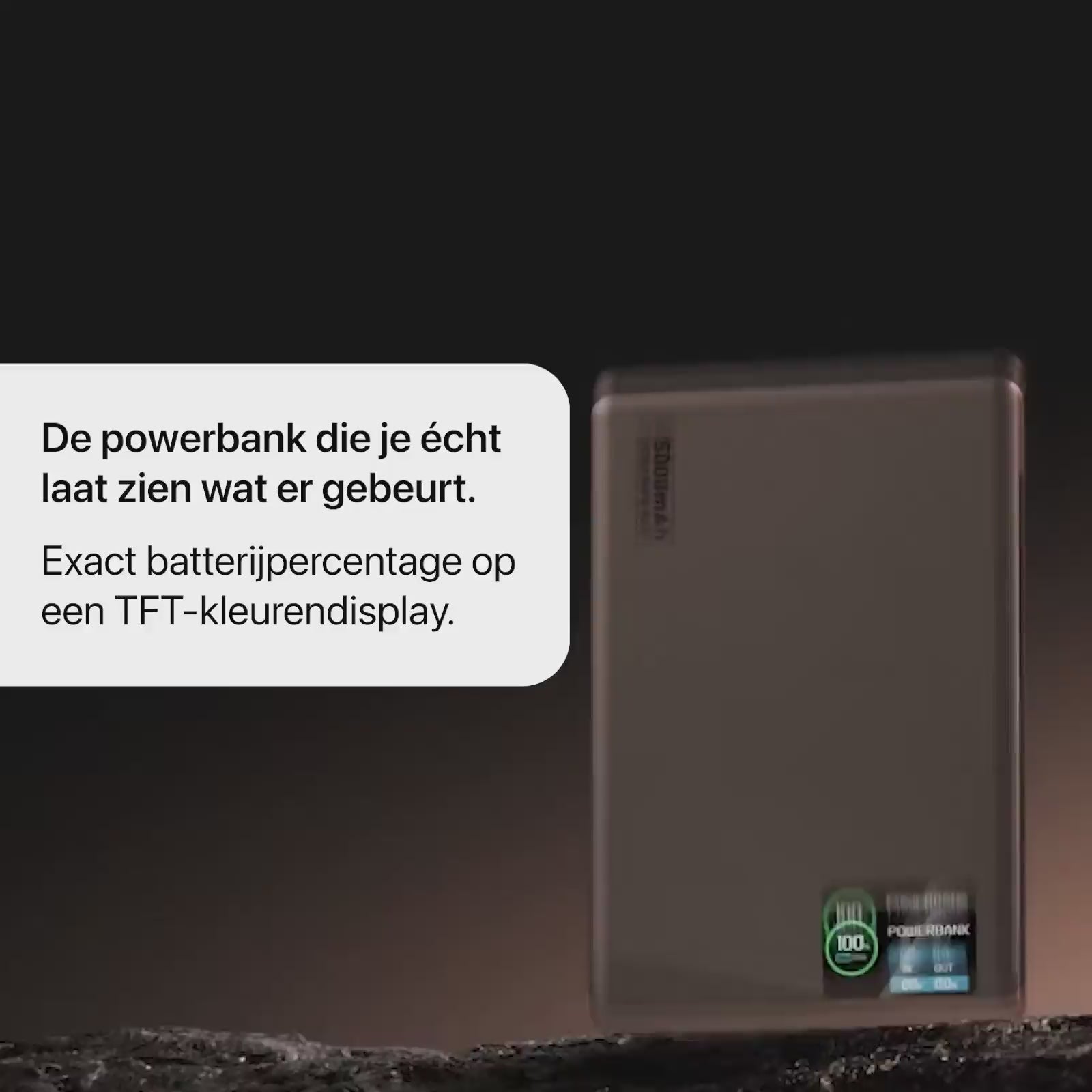 22,5W Ultra Slim Q2 Powerbank met Display